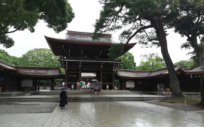 Dans l'enceinte de Meiji-jingu.