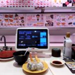 À table à Genki sushi à Shibuya